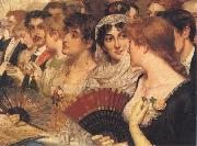 William Holyoake Inthe Front Row at the Opera oil painting artist